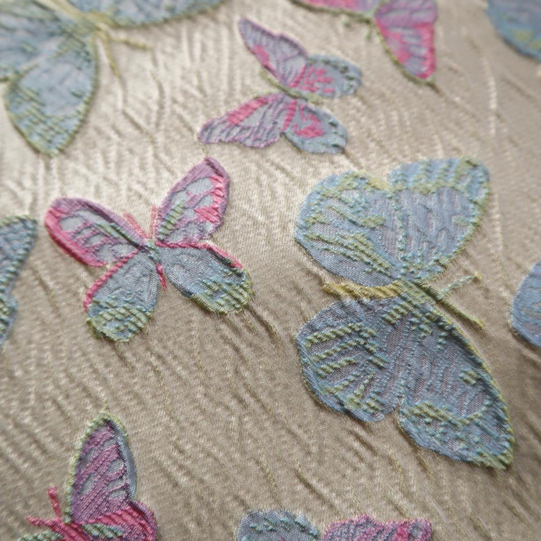 J101 ジャガード織り生地 ゴブラン織り 蝶々柄 155×50㎝