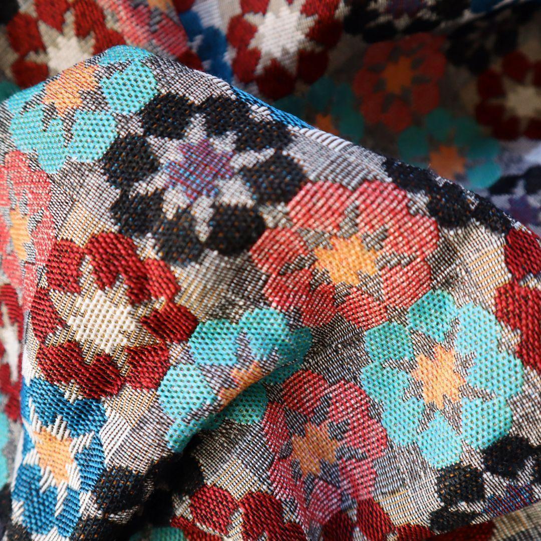 ゴブラン織り生地 ジャガード織り お花柄 幾何学柄 150×50cm J87_画像5