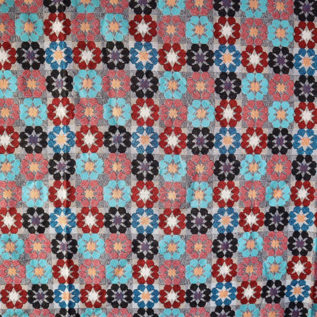 ゴブラン織り生地 ジャガード織り お花柄 幾何学柄 150×50cm J87_画像2