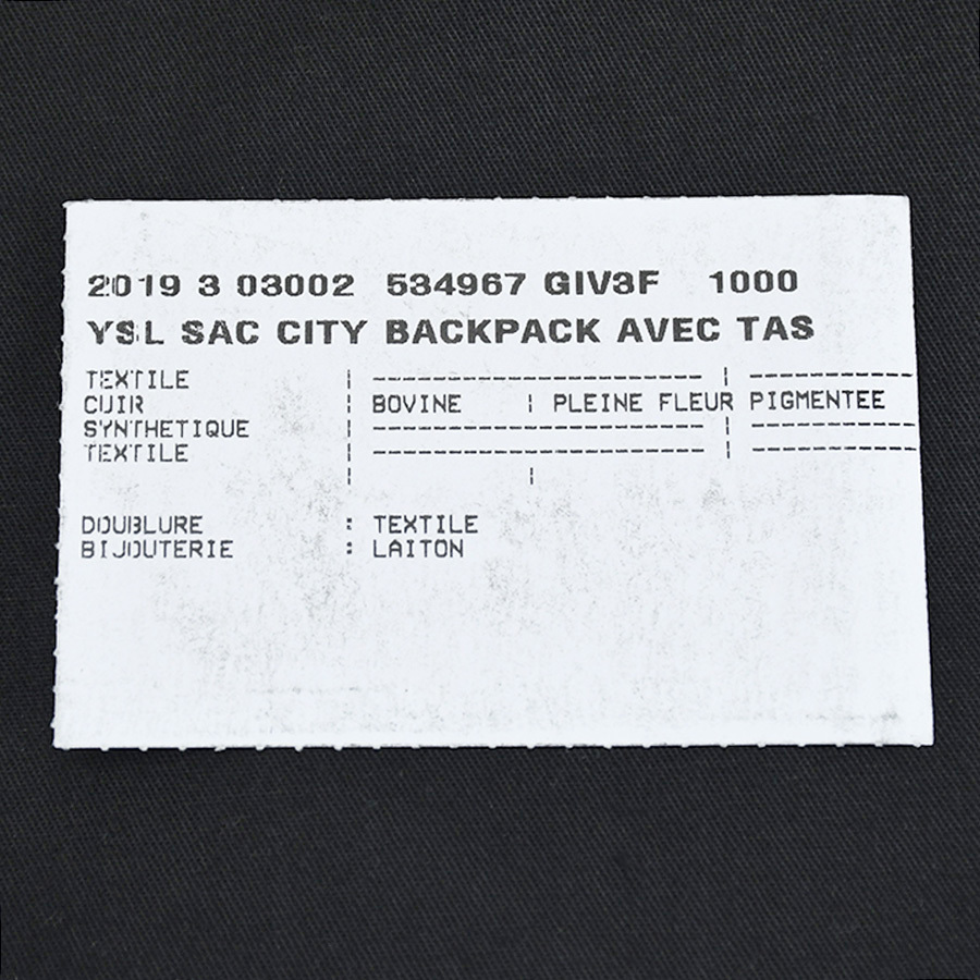  солнечный rolan SAINT LAURENT PARIS City рюкзак рюкзак CITY BACKPACK 534967 парусина кожа черный чёрный б/у 