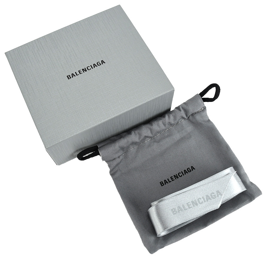 BALENCIAGA バレンシアガ イヤフォンケース イヤホンケース AirPods Pro エアポッズ 702589 ネックストラップ ブラック 黒 PVC ロゴ 未使用_画像9