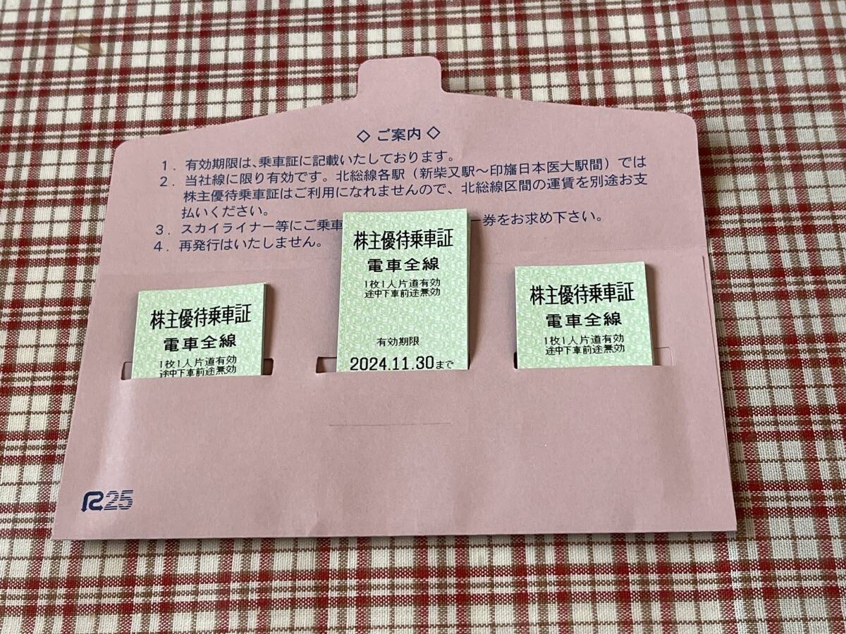 京成電鉄株主優待乗車証　２４枚セット（送料無料）_画像1