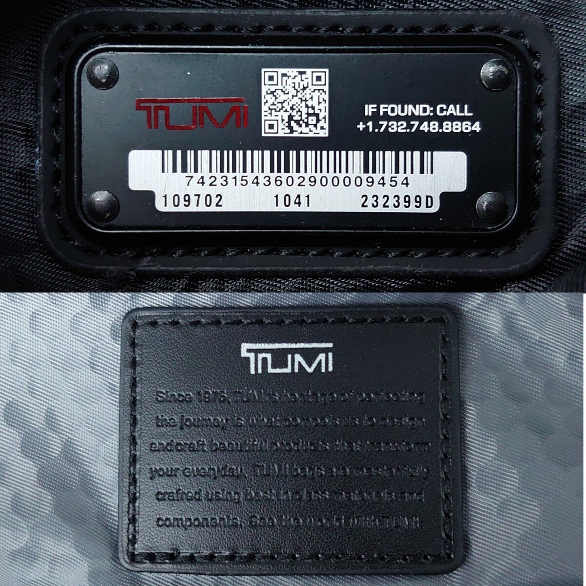 1円 TUMI トゥミ KElley ケリー スリングディバッグ ブラック 黒 ワンショルダー 斜め掛け バリスティックナイロン×レザー 232399D メンズの画像10