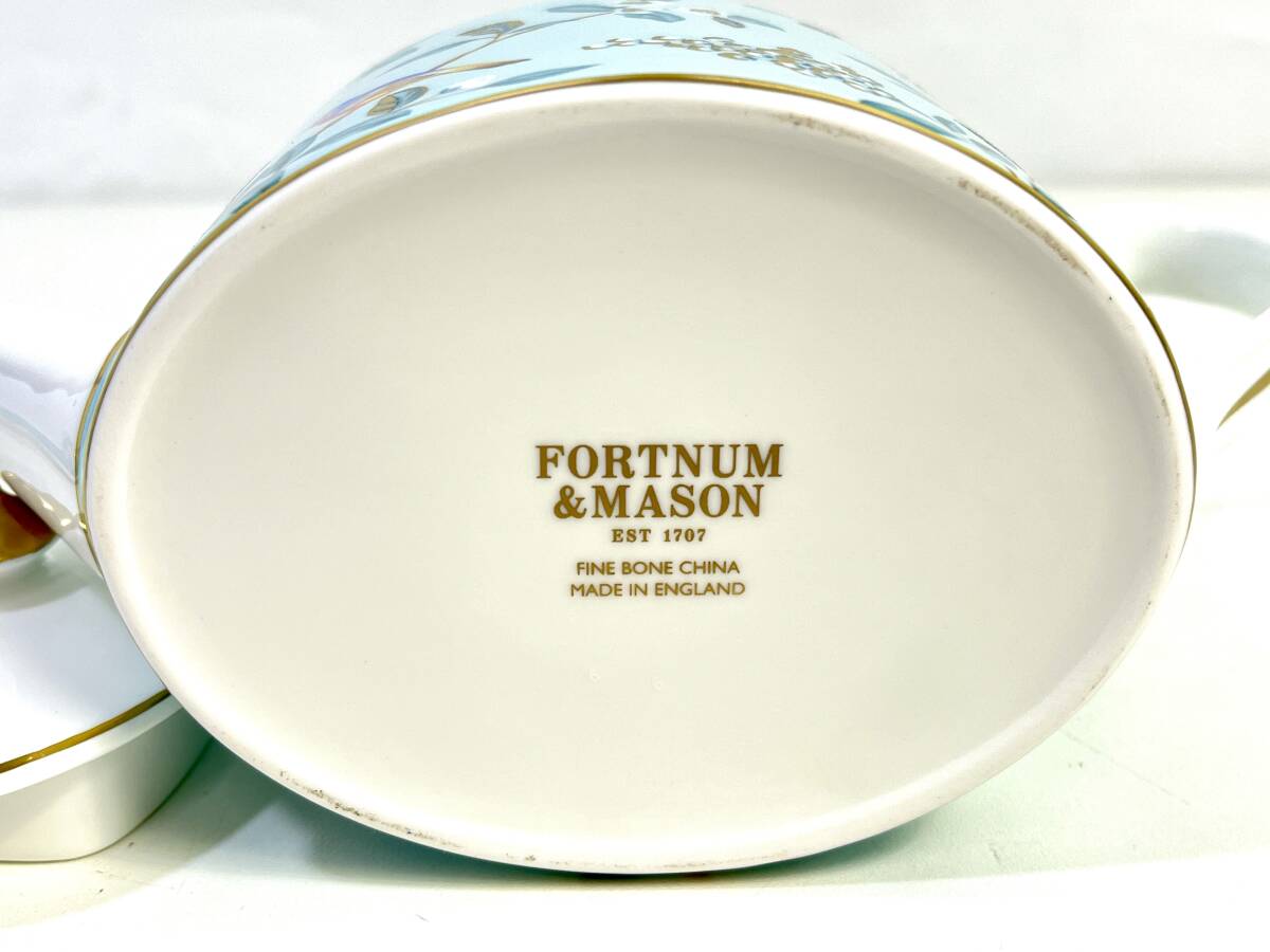 Fortnum & Masonフォートナム・アンド・メイソン カメリアティーポット カップ＆ソーサー バスケット セット_画像5