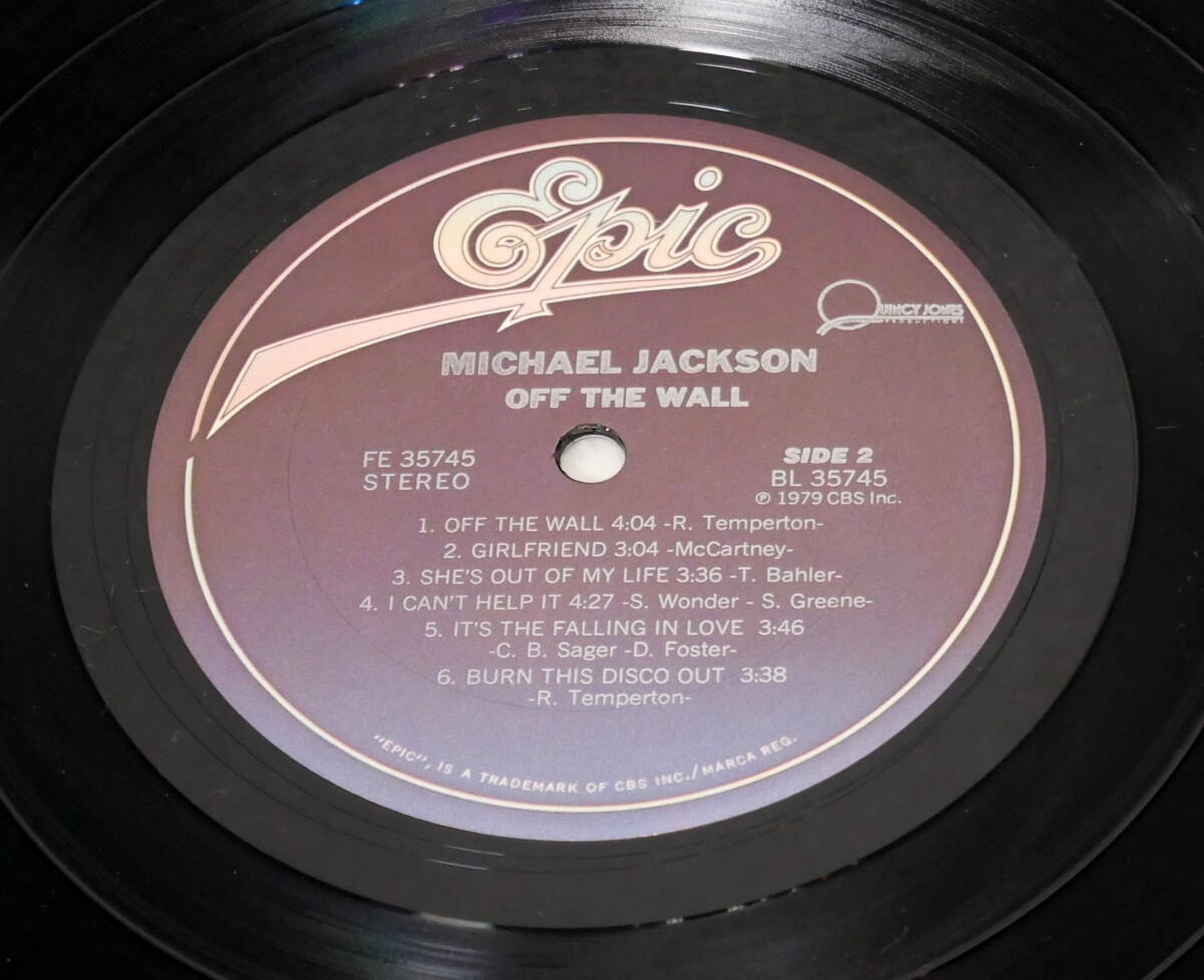 ▲(R605-E64)LP レコード Michael Jackson マイケル・ジャクソン Off The Wall / EPIC SONY FE 35745 ポップス_画像5