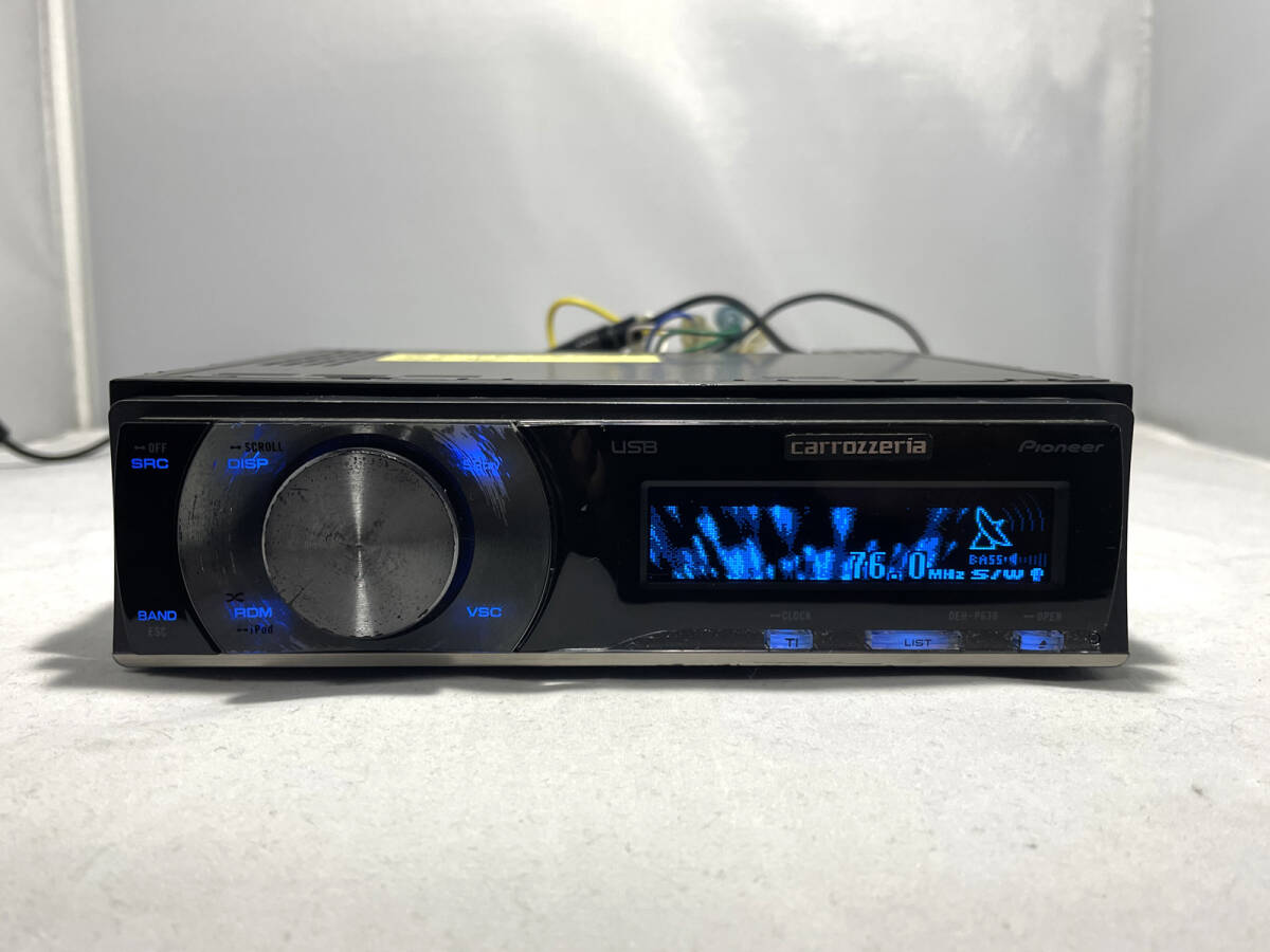 送料無料！動作確認済！Carrozzeria DEH-P630 1DIN デッキ CD USB AUX AM/FM カーオーディオ カーステレオ カロッツェリア パイオニア JDM_画像6