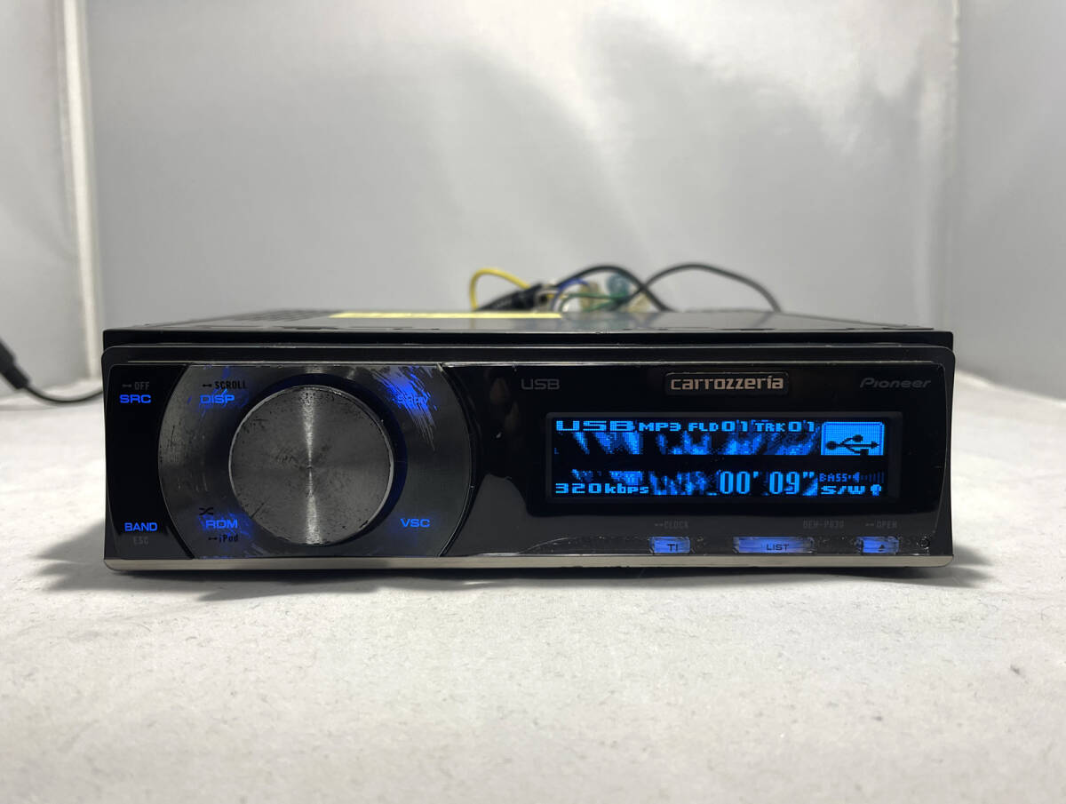 送料無料！動作確認済！Carrozzeria DEH-P630 1DIN デッキ CD USB AUX AM/FM カーオーディオ カーステレオ カロッツェリア パイオニア JDM_画像3