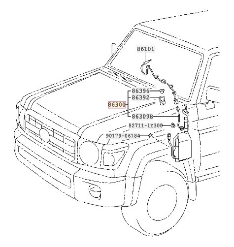 新品未使用 トヨタ純正 70 ランドクルーザー ランクル アンテナ ホルダー付き TOYOTA Genuine Land Cruiser W Holder Antenna Assy JDM OEM_画像2