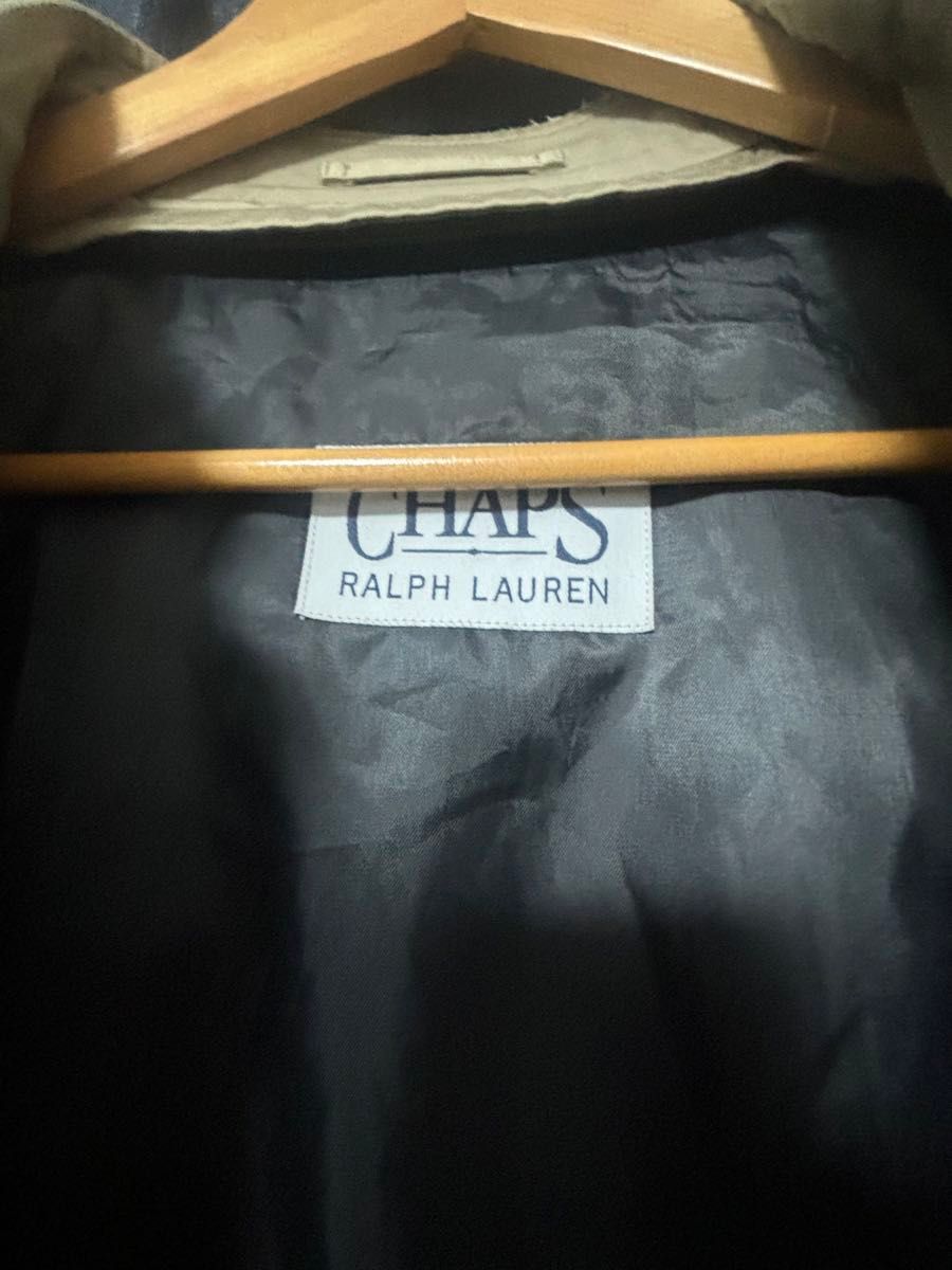 ラルフローレン CHAPS Ralph Lauren コート XL位 ベージュ 古着 ステンカラーコート