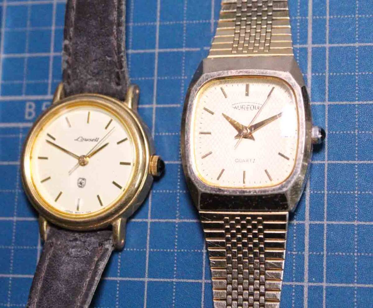 [tb129]腕時計 まとめて 5個 ALBA ALARM CHRONOGRAPH justy lowsell AUREOLE SW-257 アルバ オレオール watchの画像3