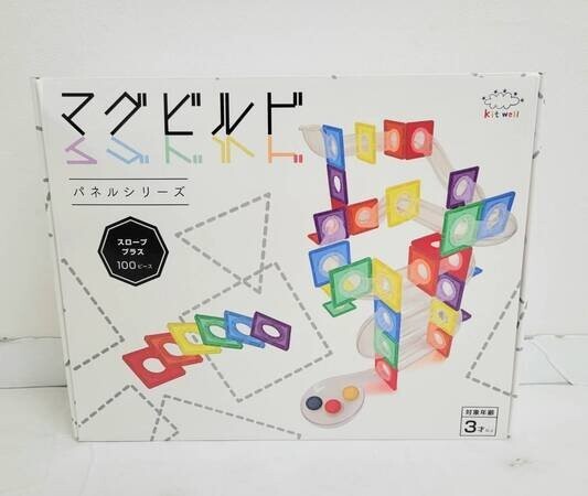 1円スタート 訳有 Kit Well マグビルド スローププラス おもちゃ パズル 100ピース 組み立て 空間認識/創造的スキル 対象年齢3歳 D01227_画像2