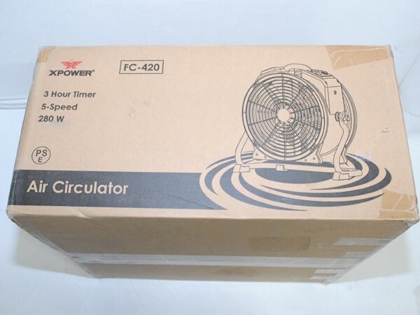 1 jpy start XPOWER circulator air circulator ventilator air-tigh type motor air circulation fan floor blower white Y0697