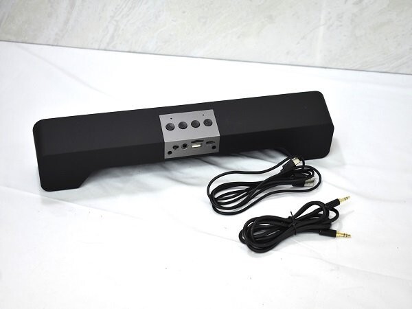 1 jpy start THSGRT PC speaker sound bar wireless speaker Bluetooth5.0 deep bass compact USB supply of electricity AUX connection black A06803