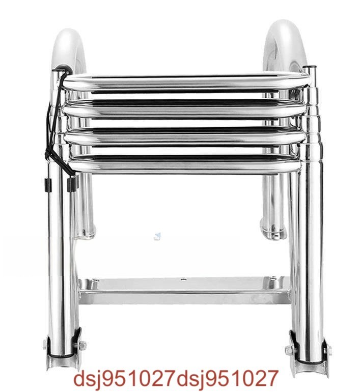 4 step flexible type stainless steel steel boat ladder for boat ladder ma limbo to accessory durability eminent rust prevention waterproof compact folding 