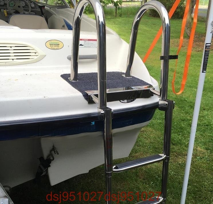 4 step flexible type stainless steel steel boat ladder for boat ladder ma limbo to accessory durability eminent rust prevention waterproof compact folding 