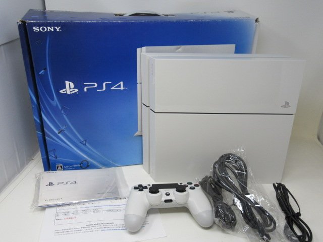 ◆SONY ソニー PS4 プレイステーション4 本体 CUH-1100A 500GB ホワイト　箱付き 中古◆11525_画像1