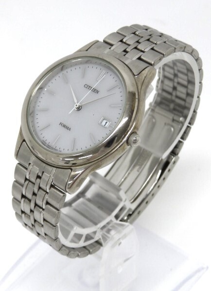 ♪e3442-2 211 CITIZEN シチズン FORMA 7820-H04643 ソーラー デイト 腕周り約17cm 腕時計 メンズウォッチ 稼働_画像2