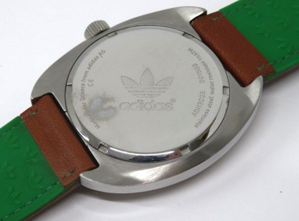 !e3442-1 191 adidas Adidas stan smith ADH3005 кварц QZ обхват руки примерно 20cm настройка возможно наручные часы мужской часы работа 