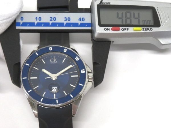 #e3442-1 201 Calvin Klein Calvin * Klein K2W21T quartz QZ Date arm circumference approximately 21.5cm adjustment possible wristwatch men's watch operation 