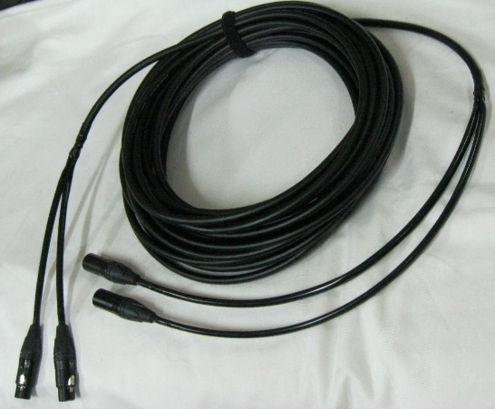 PA for 2 channel speaker cable XLR type 15m black 
