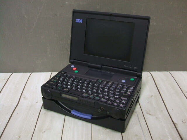【IBM PalmTop PC110 2431-YDW】クレードル/外付けFDD/ACアダプタ等付 ジャンク品_画像2