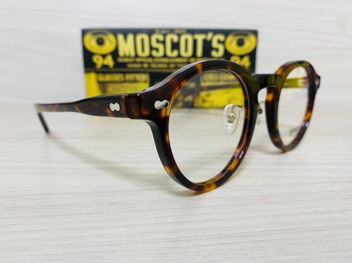 ★MOSCOT★モスコット★MILTZEN★ミルゼン★ノーズパッド付きメガネフレーム★ボストン 鼈甲柄★未使用 美品_画像3