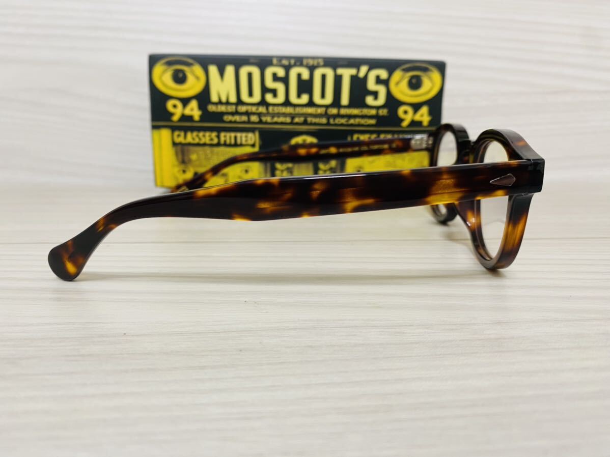 MOSCOT モスコット★レムトッシュ★メガネフレーム★LEMTOSH★伊達眼鏡 ウェリントン 鼈甲柄 セルフレーム 未使用 美品★_画像4