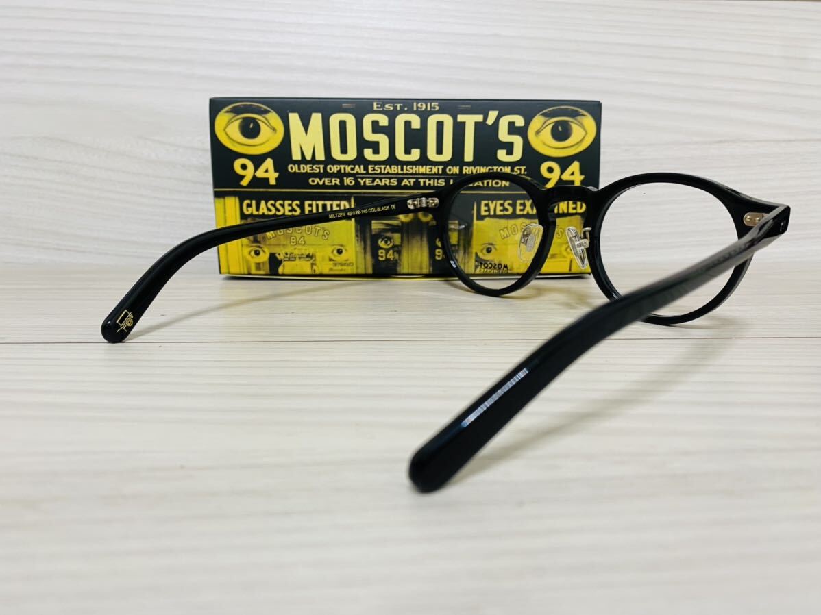 MOSCOT モスコット★ミルゼン★メガネフレーム★MILTZEN★伊達眼鏡 ウェリントン 黒縁 ノーズパッド付き 未使用 美品★_画像5