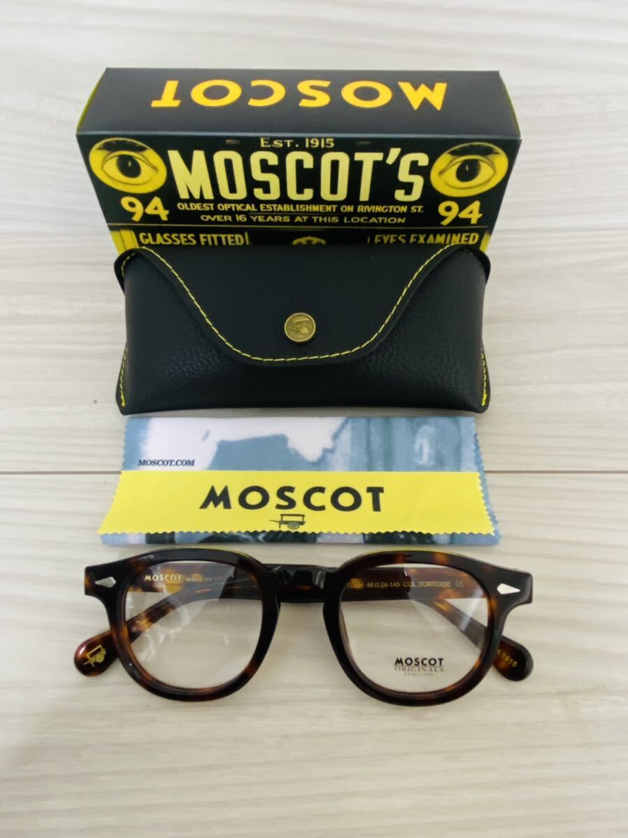 MOSCOT モスコット★レムトッシュ★メガネフレーム★LEMTOSH★伊達眼鏡 ウェリントン 鼈甲柄 セルフレーム 未使用 美品★_画像9