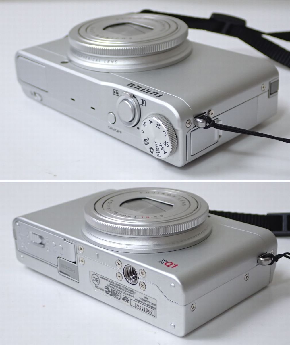 ★FUJIFILM/富士フイルム XQ1 コンパクトデジタルカメラ/シルバー/1200万画素/光学4倍ズーム/動作品/ケース等付属&1973800010_画像4