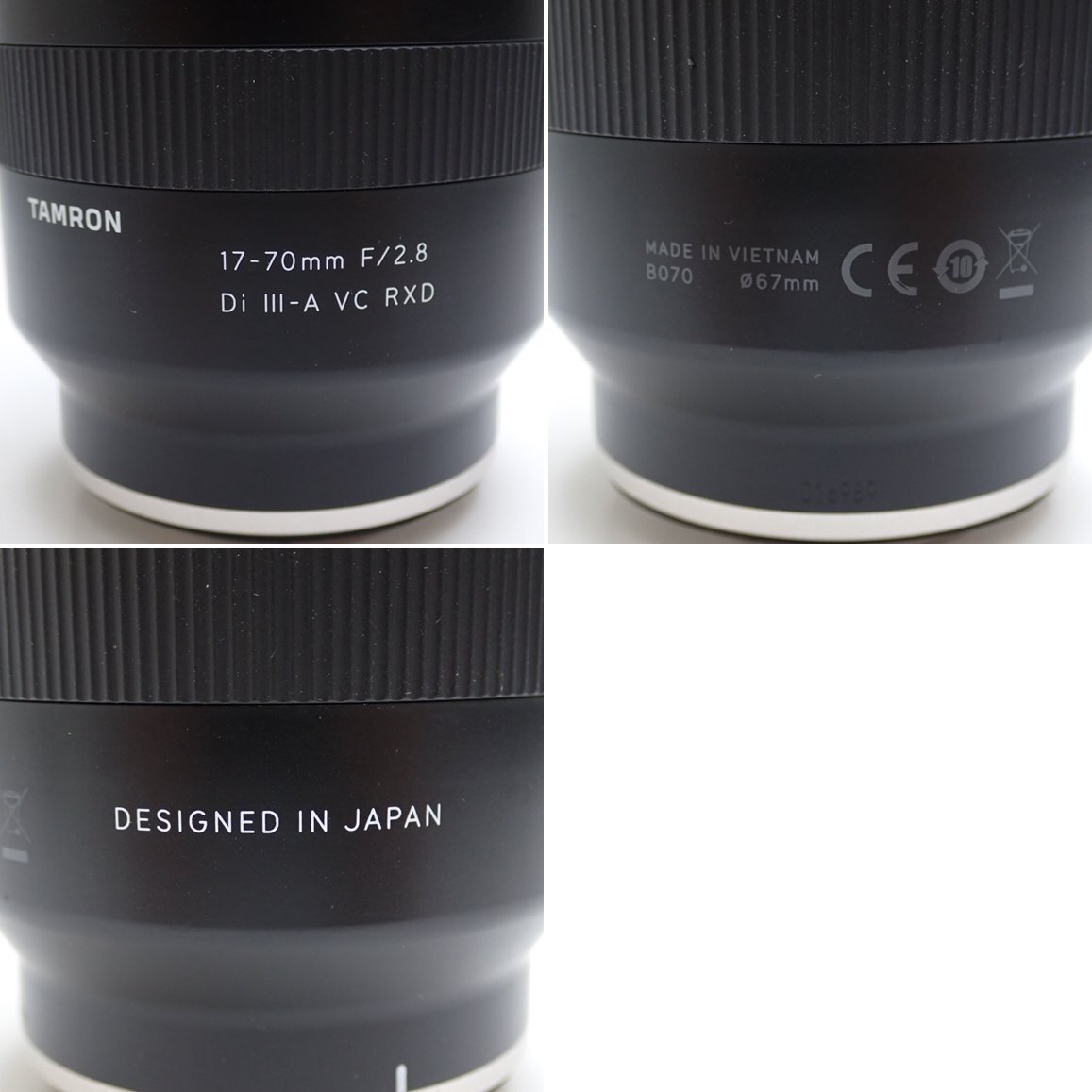 ☆1円 TAMRON/タムロン 17-70mm F/2.8 Di III-A VC RXD 大口径標準ズームレンズ/前後キャップ・外箱付き&1687100018_画像6