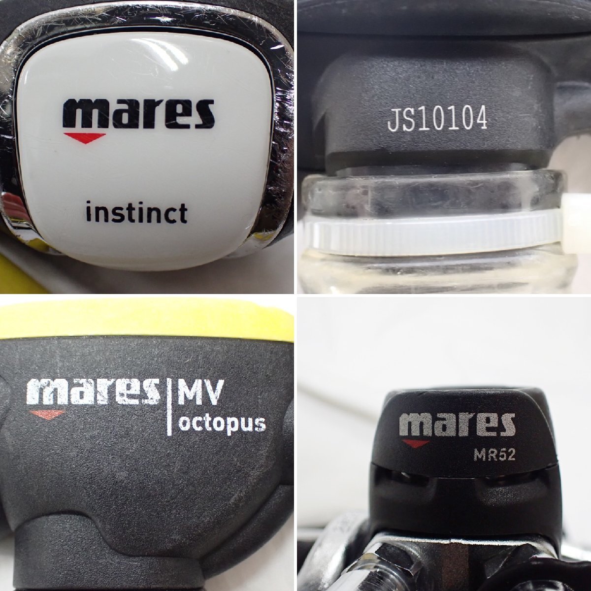 ◆Mares/マレス レギュレーター Instinct/MV Octopus/ファーストステージ/TUSA気圧計付き/スキューバダイビング/重器材&0000003491_画像5