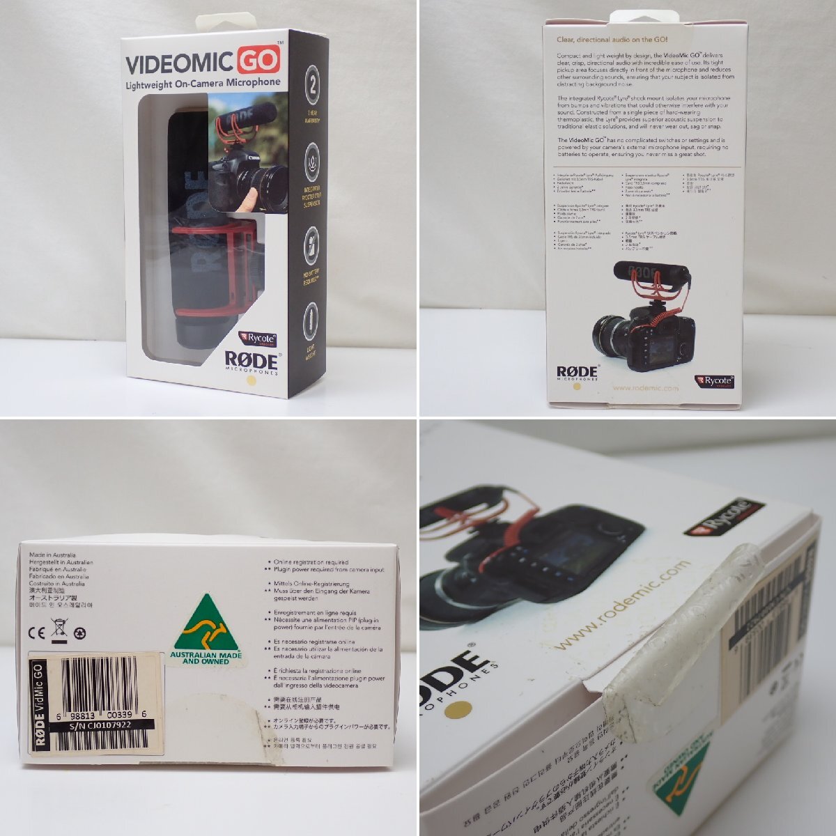 ☆美品 RODE/ロード VideoMic GO オンカメラマイクロフォン/コンデンサーマイク/動作品/おまけ付き/ビデオカメラ/アクセサリー&0281500010_画像8