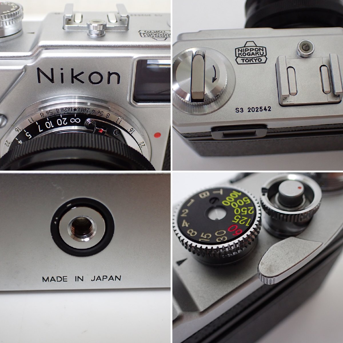 ★Nikon/ニコン S3 レンジファインダーカメラ 2000年記念モデル + レンズ NIKKOR-S 50mm F1.4/付属品あり/ジャンク扱い&0997300863_画像7