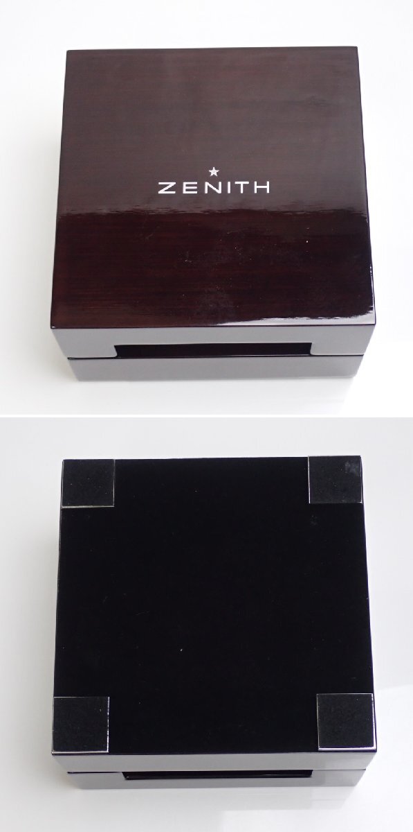 * beautiful goods ZENITH/ Zenith wristwatch for storage box dark brown / wooden / out box attaching / empty box / case /BOX&1599400304