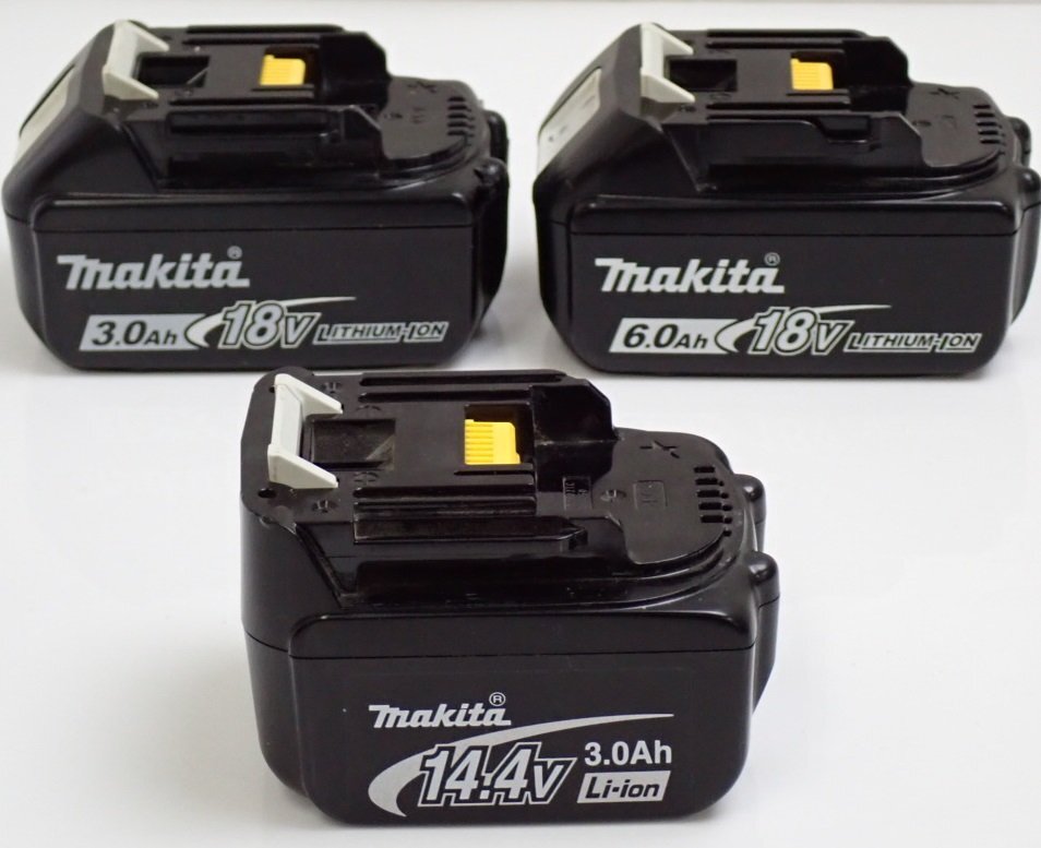 ★makita/マキタ リチウムイオンバッテリー 3台セット/14.4V 3.0Ah/18V 3.0Ah・6.0Ah/BL1430/BL1830B/BL1860B/ジャンク品&1891800009_画像5