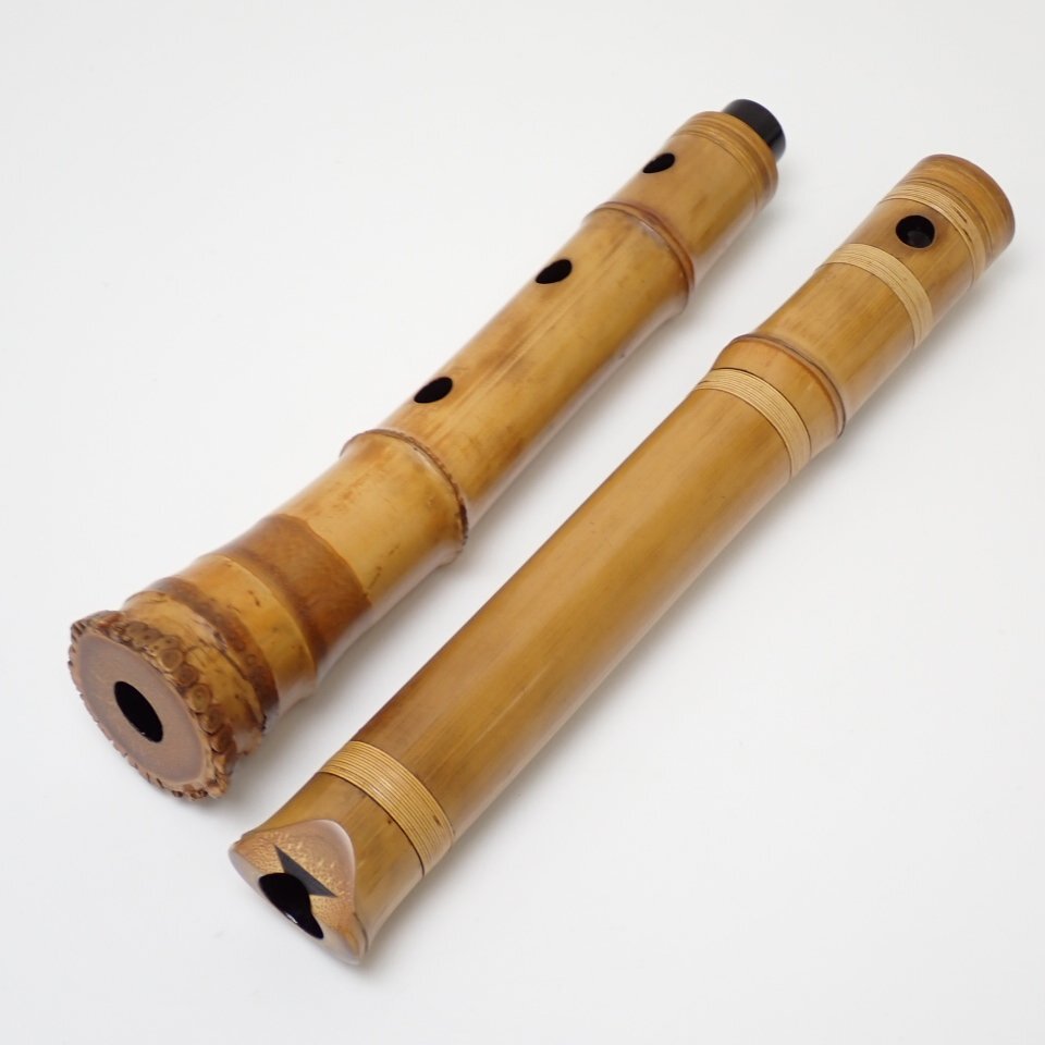 * кото старый . сякухати Satake . один сякухати размер труба примерно 54.5cm/ примерно 456g/ ротанг наматывать /.. колпак имеется / деревянный духовой инструмент / традиционные японские музыкальные инструменты &0119300069