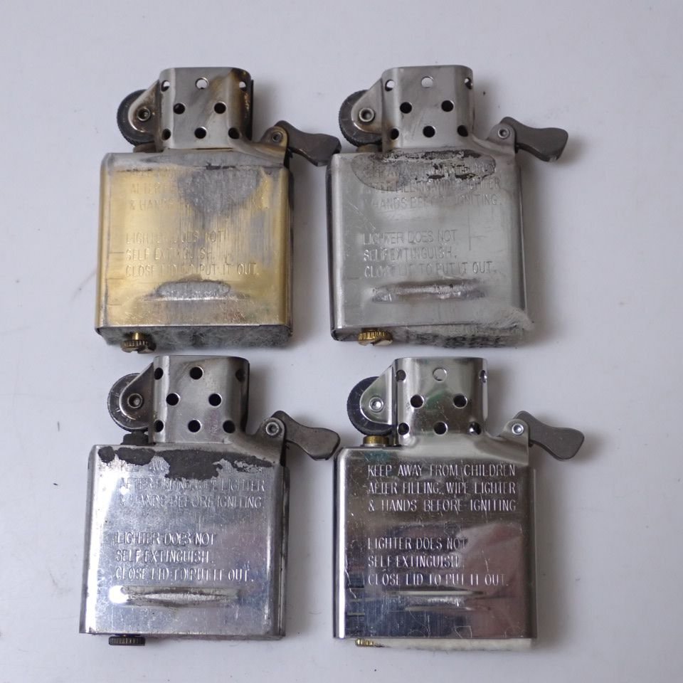 ★Zippo/ジッポー オイルライター 4点セット/シルバー/ゴールド/1986・2000・2008・2013年/喫煙具/一部ジャンク品&1768800022_画像5