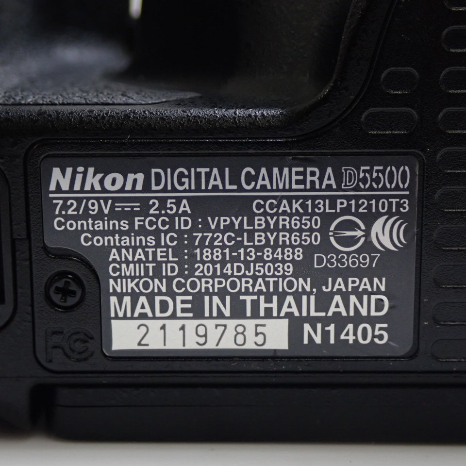 ★Nikon/ニコン デジタル一眼レフカメラ D5500 ダブルズームキット/AF-S DX NIKKOR 18-55mm f/3.5-5.6G VR II 他/ジャンク扱い&0997300906_画像5