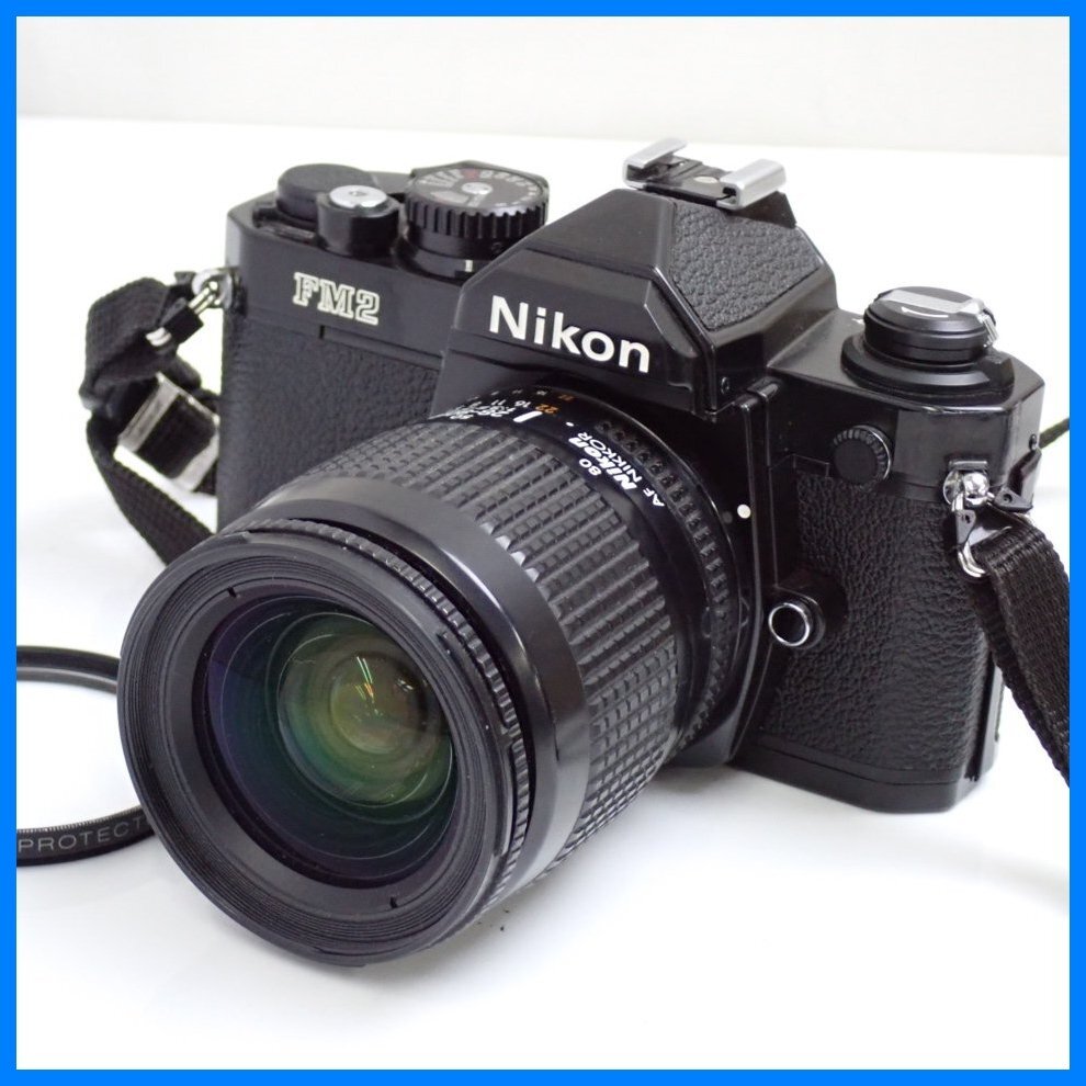 ★Nikon/ニコン 一眼レフフィルムカメラ FM2 ボディ + レンズ/AF NIKKOR 28-80mm F3.5-5.6D/フィルター付き/ジャンク扱い&1932000274の画像1