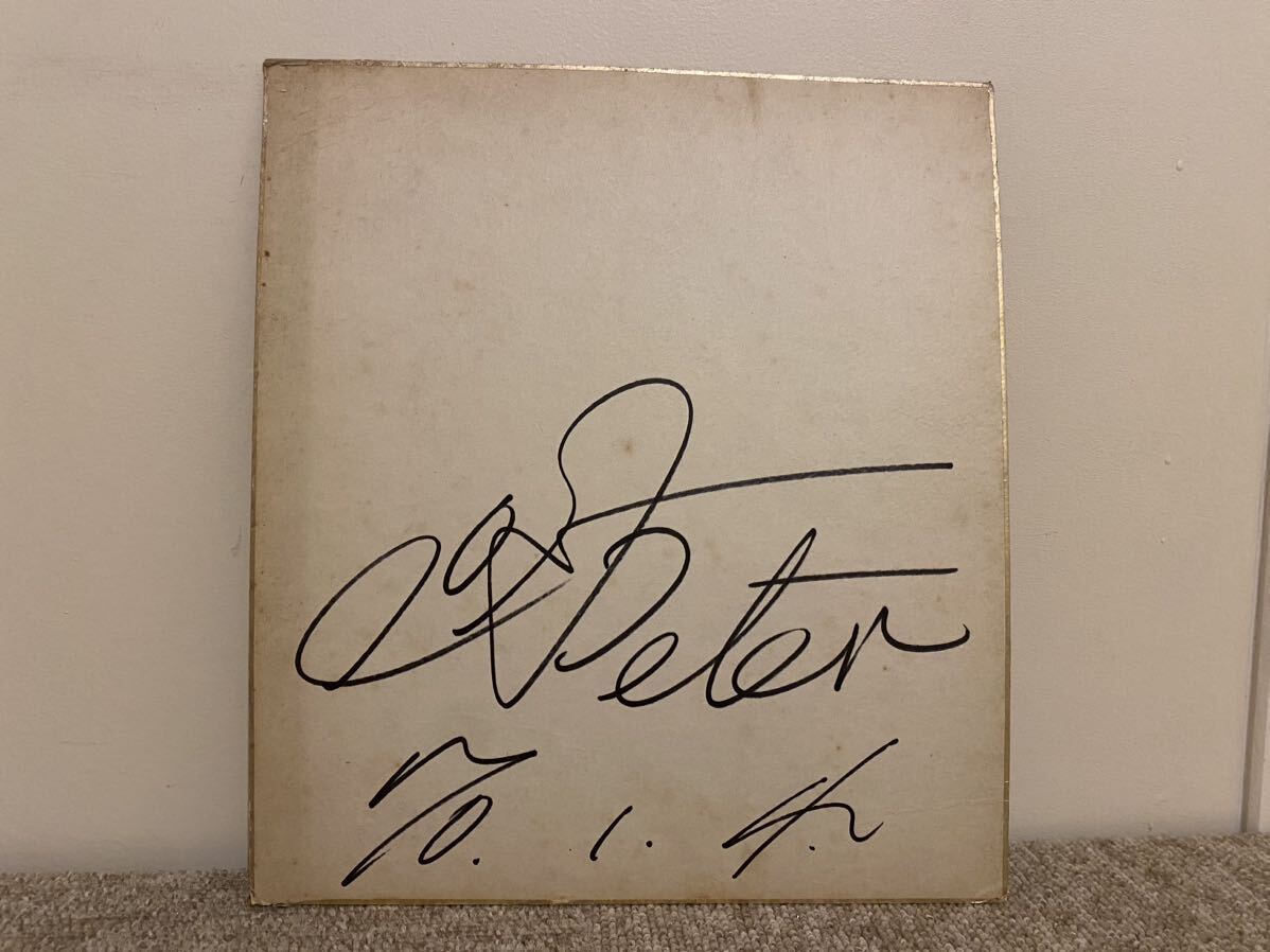 ( singer ) Peter ( autograph autograph )( autograph autograph square fancy cardboard ) that time thing ( autograph )