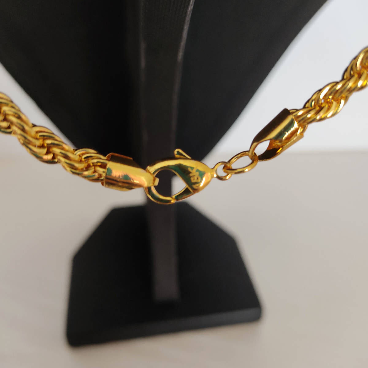 necklace メンズ レディース 金 ゴールド ロープチェーン ネックレス 18k Gold Plated k18 18k 鍍金 の画像2