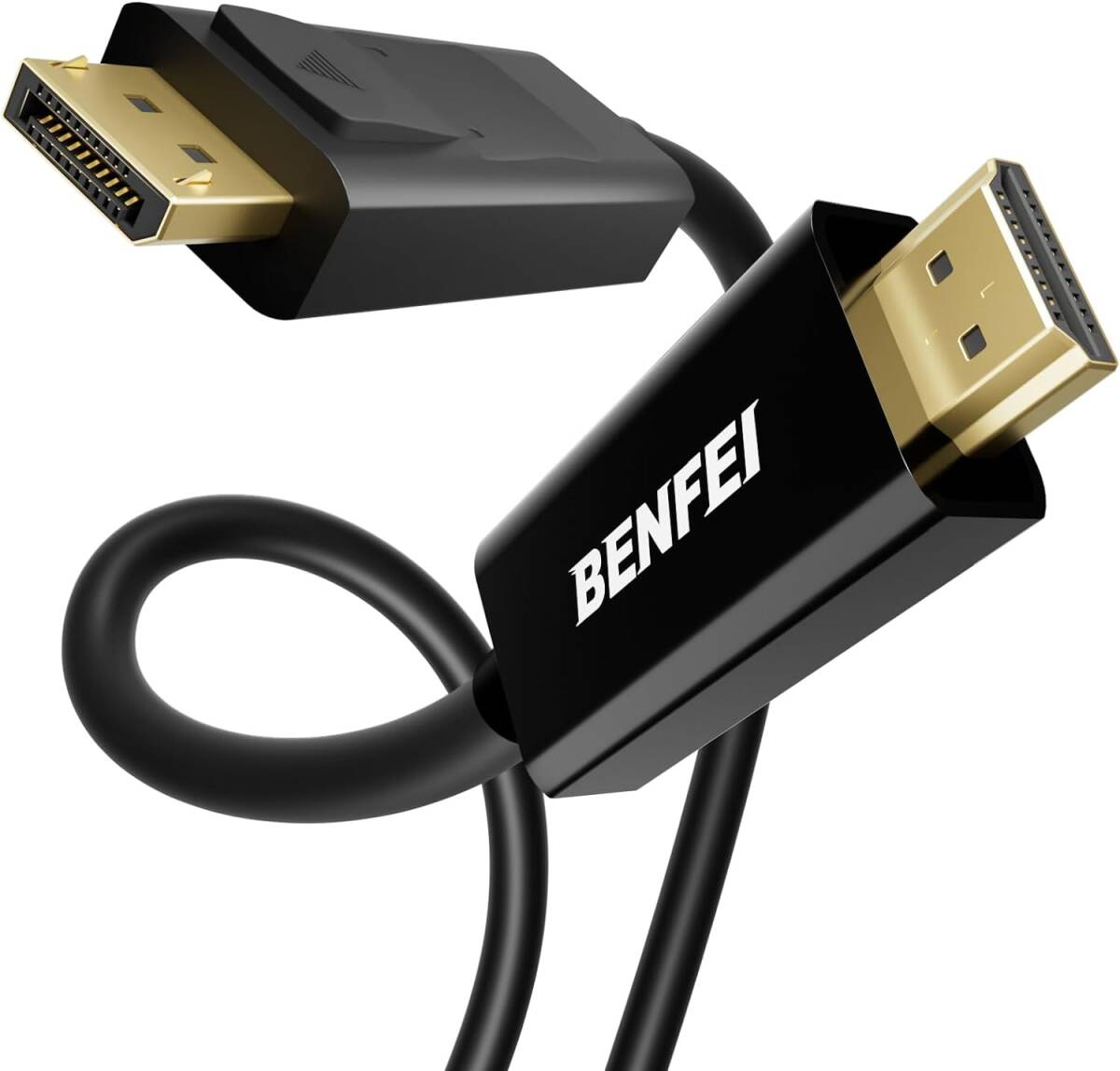 BENFEI 1.8m DisplayPort（ディスプレイポート） - HDMI ケーブル 、最大4K＠30Hzまでの解像度に対応（オス-オス 、逆方向に非対応）_画像1