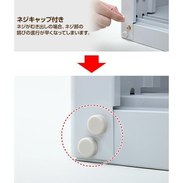 スチール物置 幅93奥行50高さ84cm 鍵付き ベランダ収納 ベランダ バルコニー ガレージ QT921_画像8