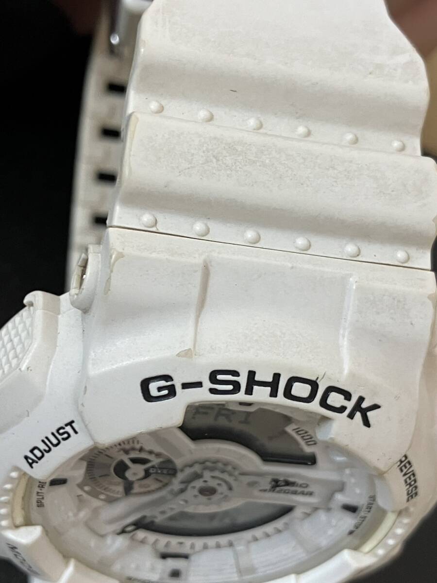 M【4D102】CASIO G-SHOCK カシオ Gショック GA-110MW-7A 腕時計 アナデジ 日付 カレンダー 防水 ホワイト 白_画像6