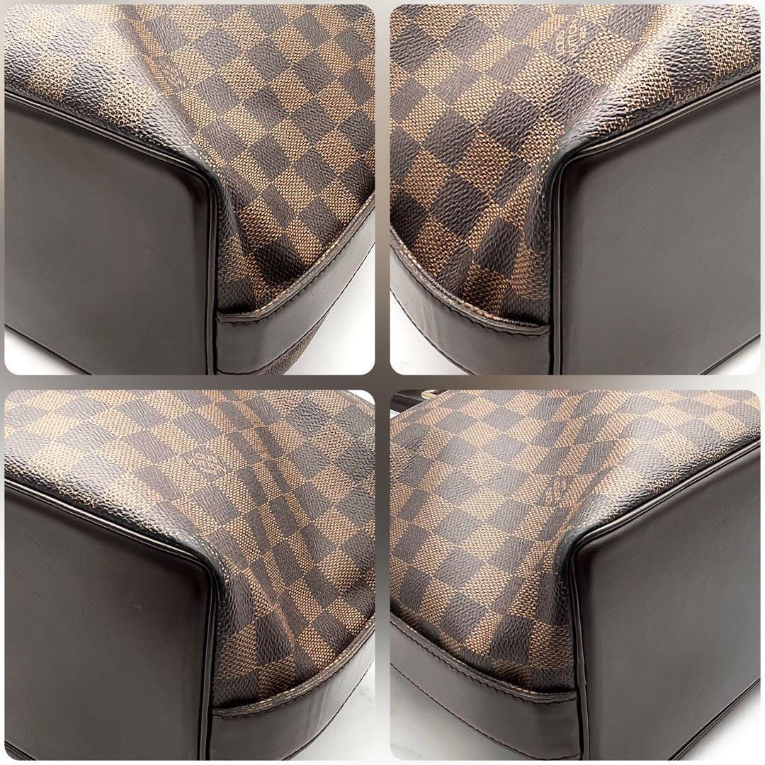 【美品】ルイヴィトン LOUIS VUITTON チェルシー ダミエ エベヌ トートバッグ ショルダーバッグ ブラウン パドロック レディース メンズ_画像5