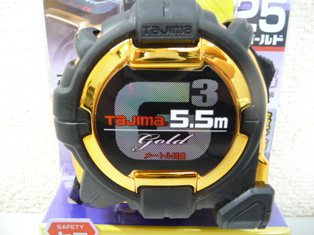 ☆①新品 展示品 Tajima/タジマ スケール セフコンベ G3ゴールド ロック25 5.5m(メートルメモリ) 品番:SFG3GL25-55BL 焼き爪仕様(A050601)_画像2