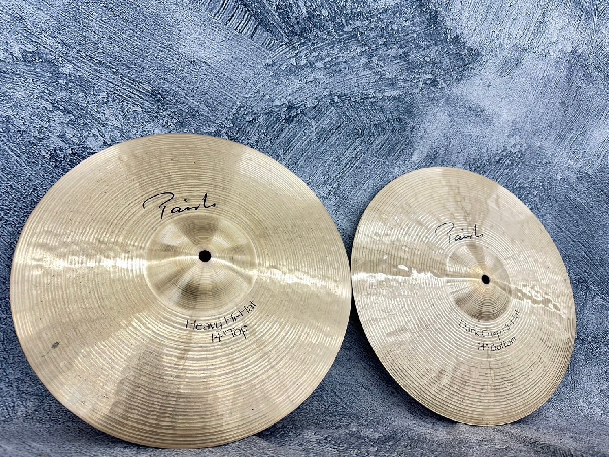 □t2694 中古★PAiSTe Dark Crisp Hi-Hat 14インチ パイステ Top/Bottom ダーククリスプハイハット ハイハットシンバルの画像1