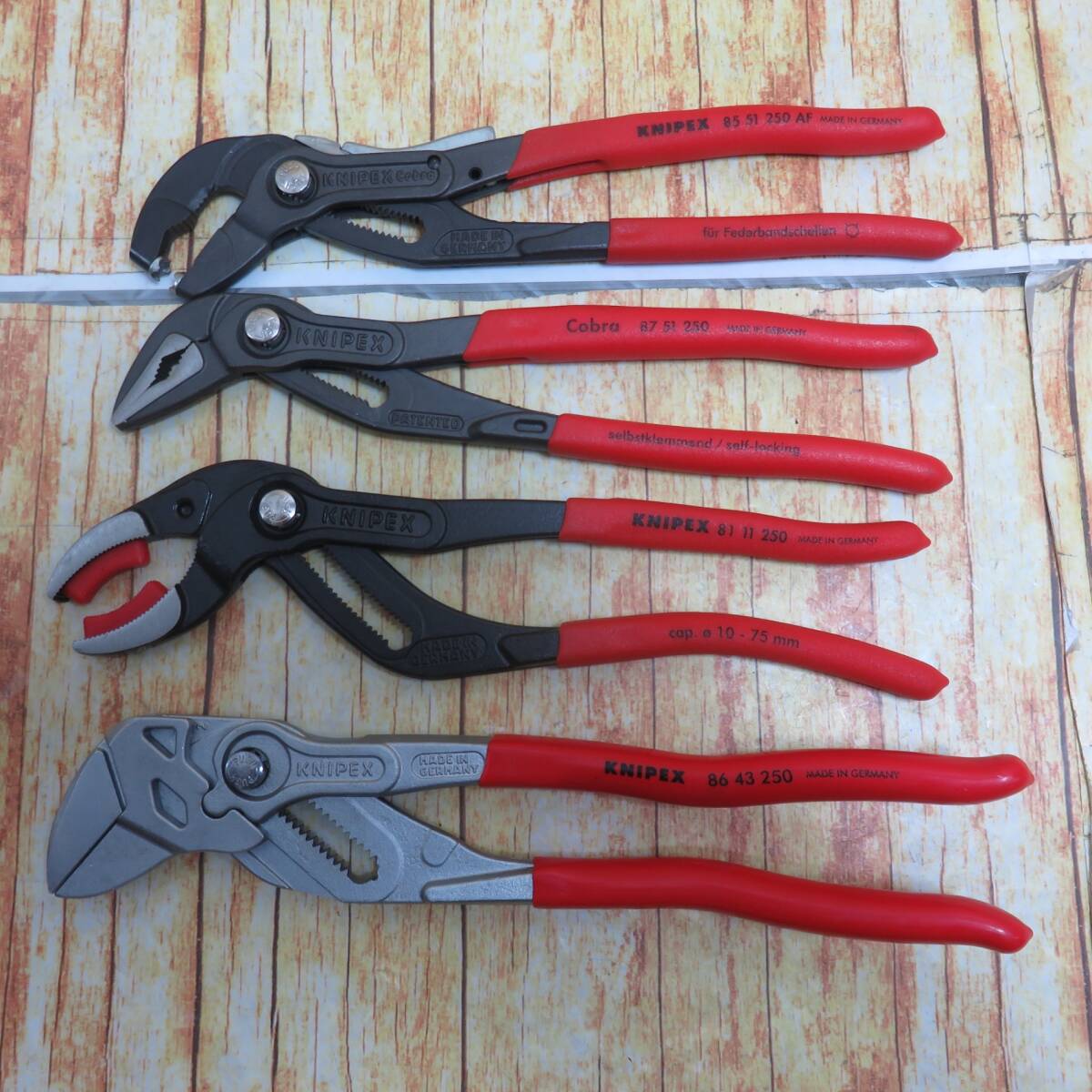 格安スタート♪【中古Bランク】KNIPEX/クニペックス プライヤー 4点セット_画像1