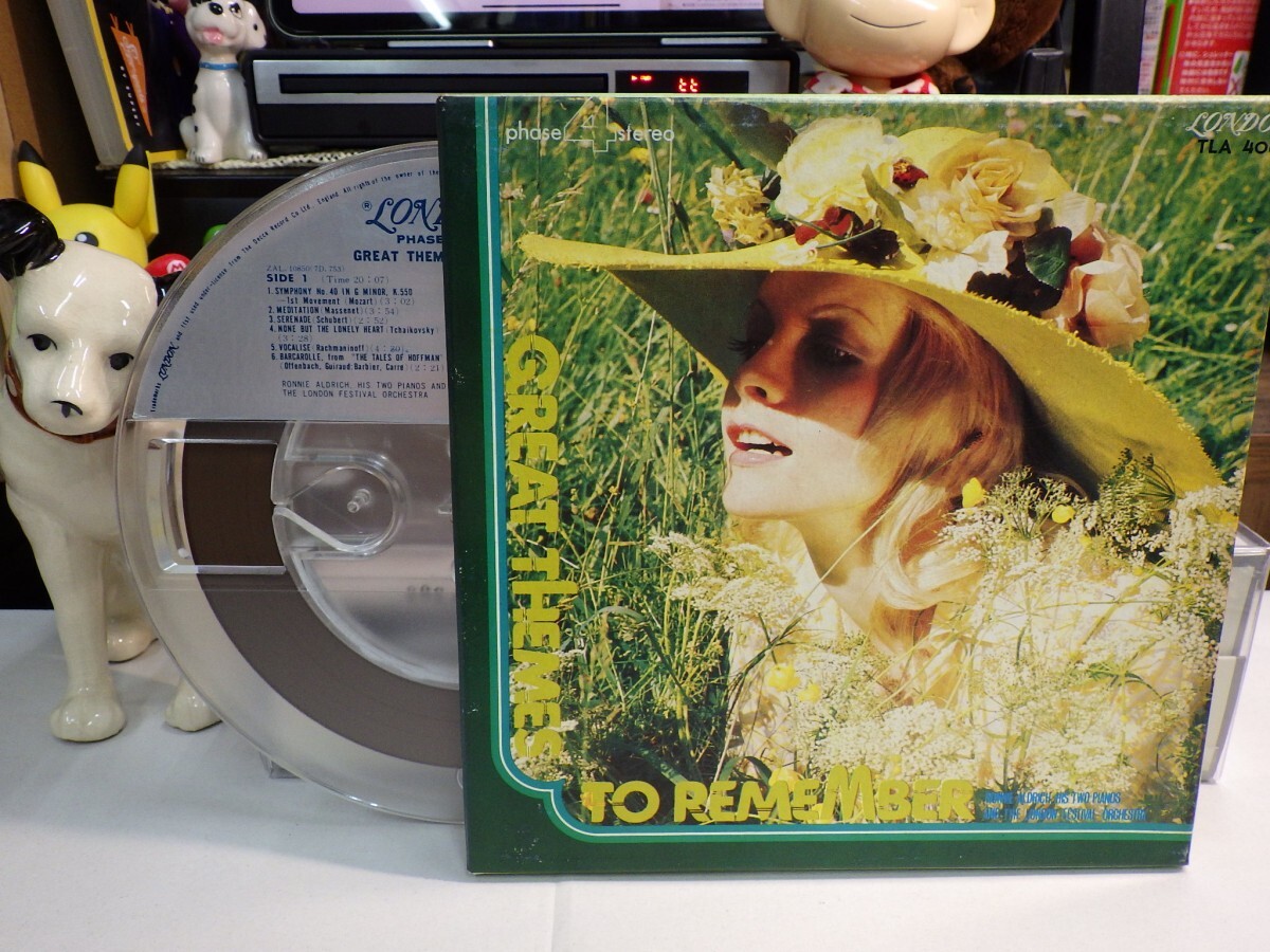 【￥1,000～】Reel-to-reel-tape 7inch｜オープンリール★4TRACK/KING★GREAT THEMES TO REMEMBER / RONNIE ALDRICH アルドリッチ金髪美女_画像1